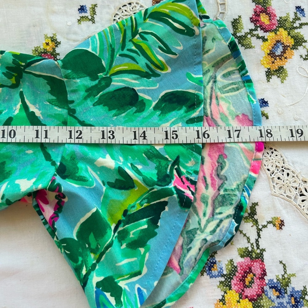 Lilly Pulitzer Porto Blue Fontaine Tropical Toucan Floral Top LARGE NWOT - Picture 13 of 15